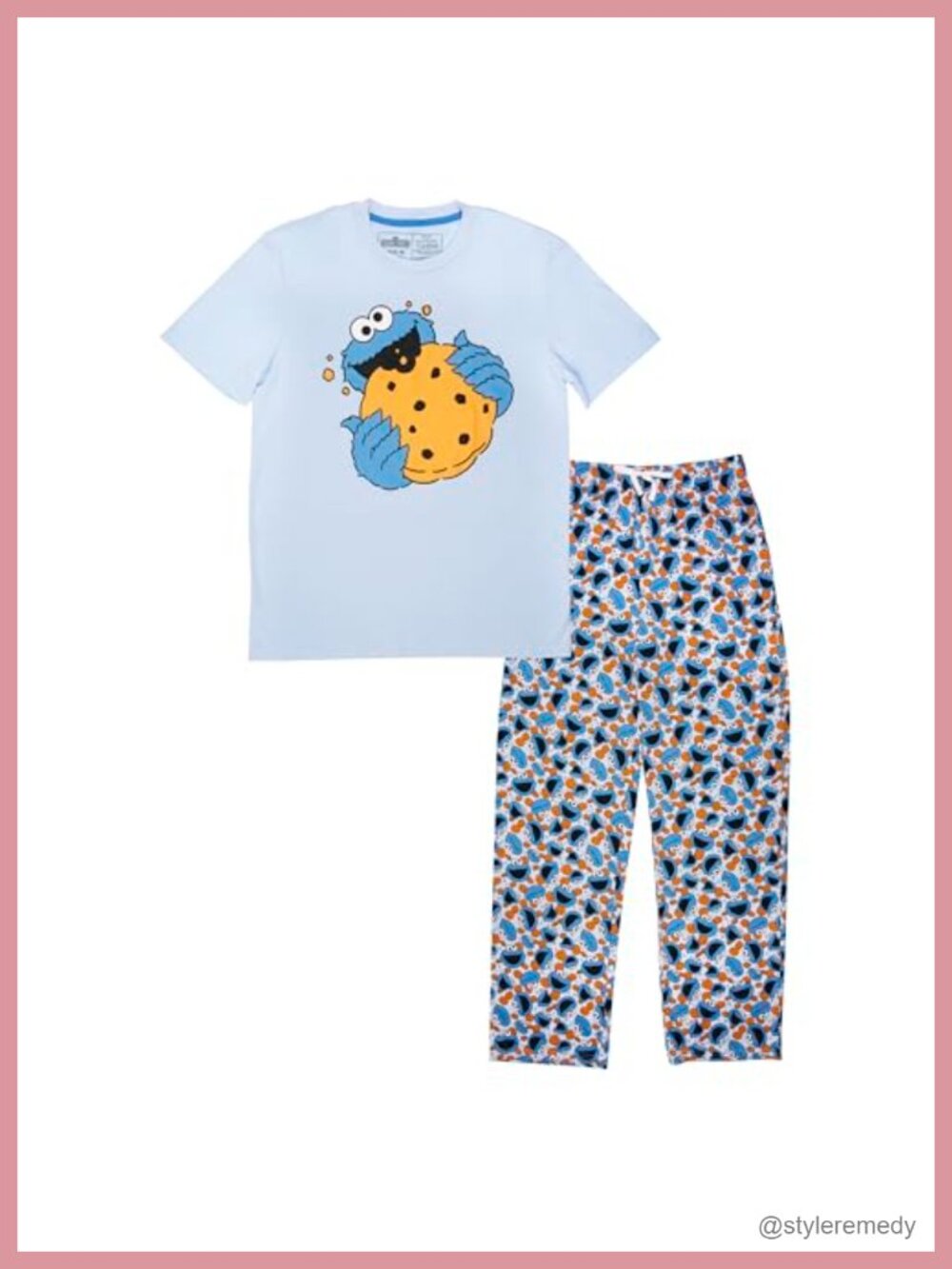 Men's 3-Piece Lounge Set T-Shirt Pants Socks Relaxed Fit Sleepwear
